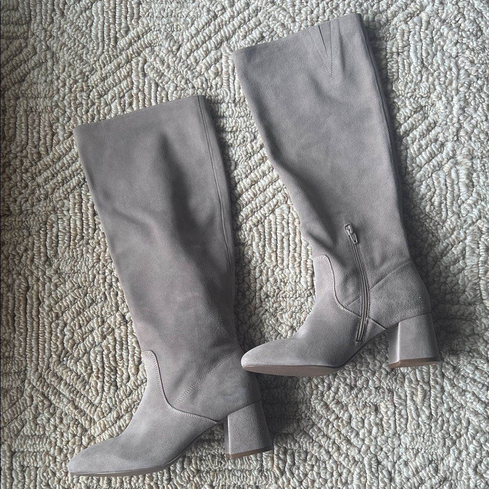 Taupe Knee-High Women's Boots